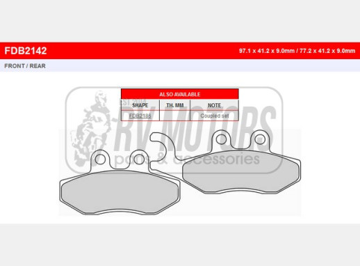 Гальмівні колодки FERODO FDB2142AG