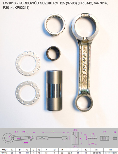 Шатун SUZUKI RM 125 (RM125) '97-'98 FLYWAY FW1013