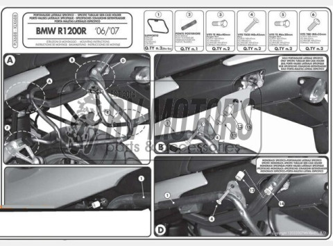 Крепления кофра KAPPA (без площадки) Yamaha BWS 50 (05-15) MBK booster 50 (05-14) KR3560