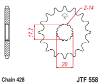 Приводная звезда JT JTF558.18 (PBR 577)