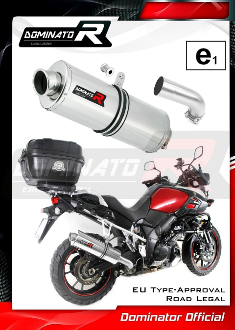 Прямоток DOMINATOR SUZUKI DL 1000 V-STROM 2014 - 2016 овальный