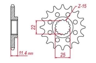Приводная звезда KTM LC4 400/600/620/640/690 GROSSKOPF 125217G (JTF1902.17)