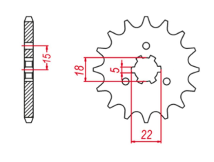 Приводная звезда KAWASAKI KX 125 '94-'08 GROSSKOPF 42313G (JTF1445.13)