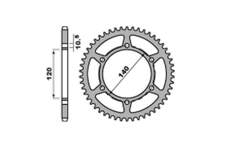 Приводная звезда KAWASAKI KLR 250 84-05 JR 47544JRS (JTR1490.44)