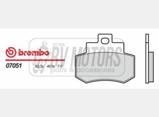 Гальмівні колодки BREMBO BRM 07051