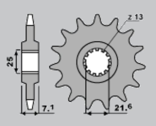 Приводная звезда YAMAHA XTZ 750 '89-'98, KAWASAKI ZX6R '07-'08 JR 58516JR (JTF1536.16)