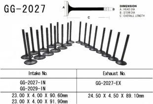 Клапан впускной YAMAHA YZF-R1 L,M,N,P,R R1 (99-03) VESRAH GG-2027-IN
