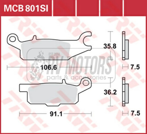 Тормозные колодки TRW LUCAS MCB801SI 