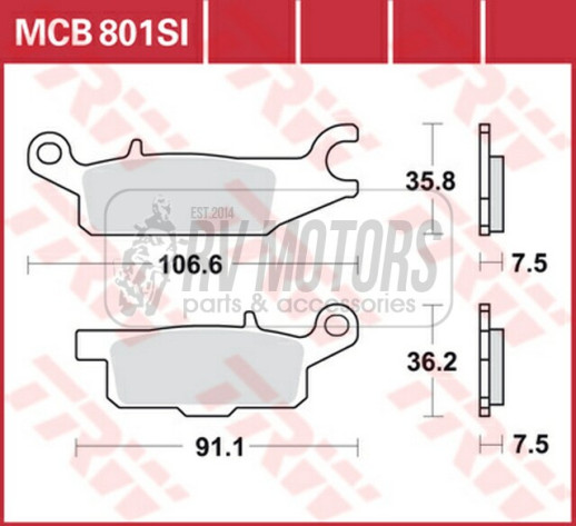 Колодки гальмівні TRW LUCAS MCB801SI