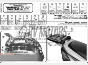 Крепления кофра KAPPA (с площадкой) Monolock Yamaha Majesty 250 (00-07) KR44M