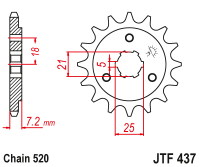 Приводная звезда JT JTF437.14 (PBR 473)