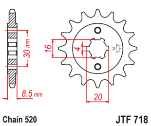 Приводная звезда JT JTF718.12 (PBR 718)