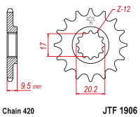 Приводная звезда JT JTF1906.15 (PBR 7005)