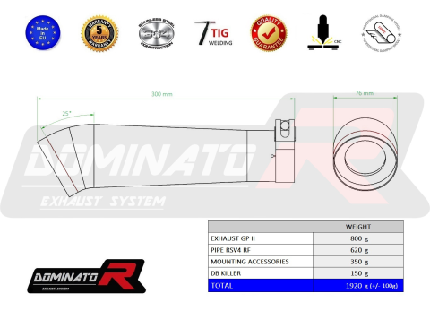 Прямоток DOMINATOR Aprilia RSV4 RF GP 2