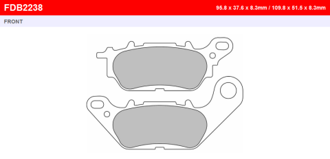 Тормозные колодки FERODO FDB2238EF