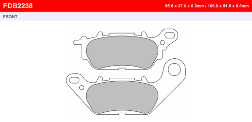 Гальмівні колодки FERODO FDB2238EF