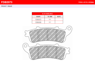 Тормозные колодки FERODO FDB2073SM