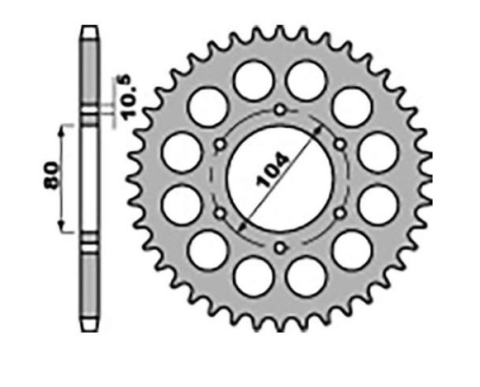 Приводная звезда KAWASAKI Z 750 C 80-87, GPZ 1100 81-85 JR 50134JRS