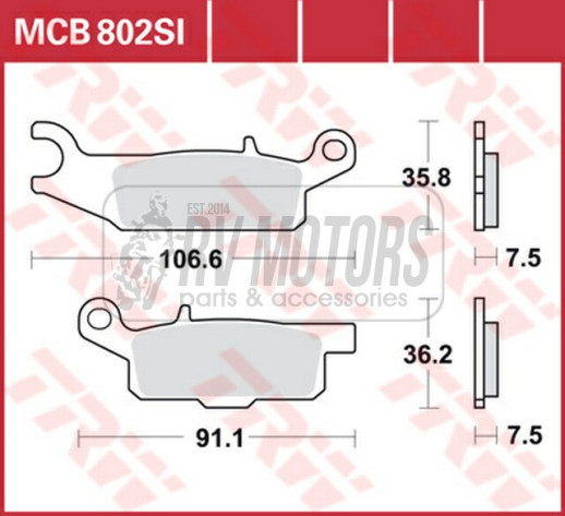 Колодки гальмівні TRW LUCAS MCB802SI