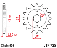 Приводная звезда JT JTF725.15 (PBR 725)