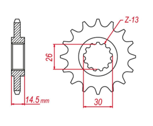 Приводная звезда HONDA CB750F '91-'03, CB 1000 '18-'21, VFR 800 '14-'20 GROSSKOPF 204715G (JTF1332.15)