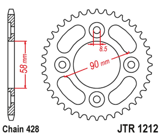 Приводная звезда HONDA 110 WAWE/ASTREA GRAND '12-18', 125 INNOVA/SUPRA-X '03-18', SYM VF 125 JT JTR1212.35