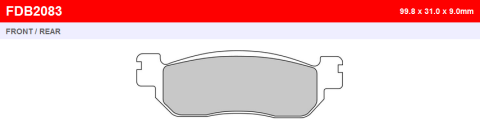 Тормозные колодки FERODO FDB2083SM