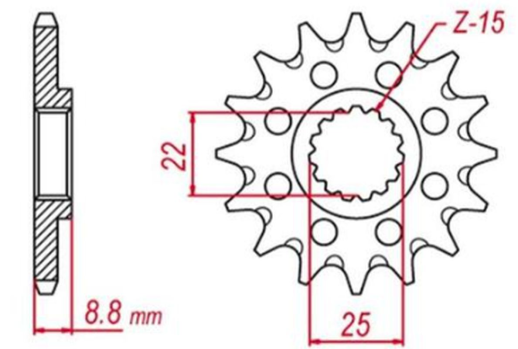 Приводная звезда BETA '12-'21, KTM '86-'21, HUSQVARNA '14-'21, HUSABERG '09-'14, GASGAS '20-'21 GROSSKOPF 124813GR (JTF1901.13)