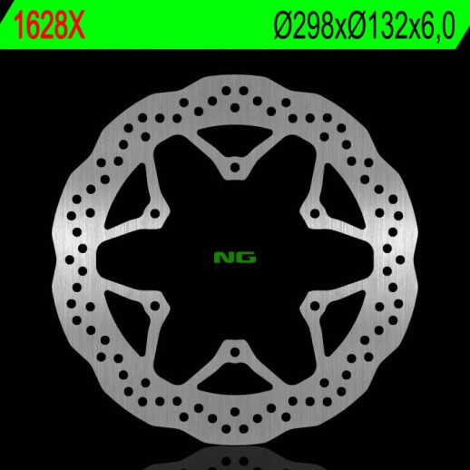 Гальмівний диск NG задній YAMAHA XV 950 SPEED IRON 15-18, SCR 950 15-18, XV 950 RACER 15-18 (298X132X6,0MM) (6X8,5MM) NG1628X