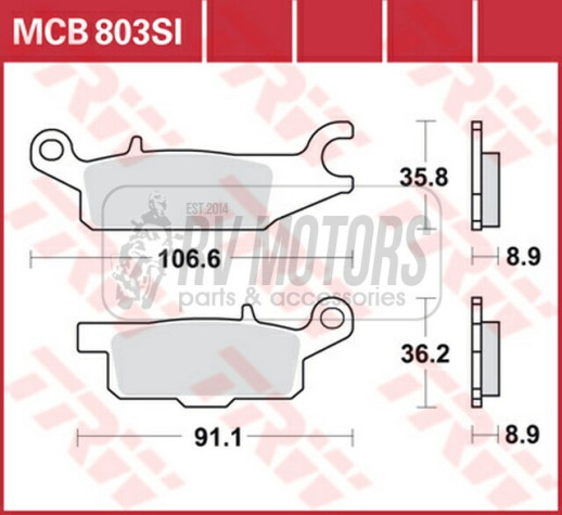 Колодки гальмівні TRW LUCAS MCB803SI