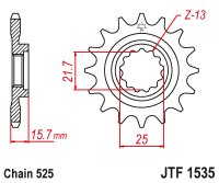 Приводная звезда JT JTF1535.15 (PBR 2093)