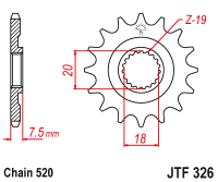 Приводная звезда JT JTF326.13 (PBR 340)