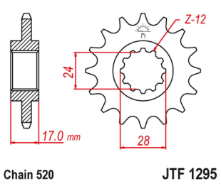 Приводная звезда HONDA CBR 600 F2/F3 '91-98 JT JTF1295.15