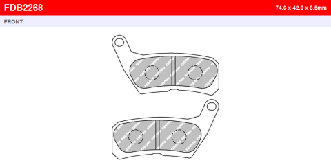 Тормозные колодки FERODO FDB2268P