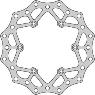 Тормозной диск задний KTM 2T/4T '91-21, HUSABERG, HUSQVARNA, GAS-GAS '21, WAVE ULTRA LIGHT (220X110X4MM) (6X6,5MM) (NG129,NG141)   DELTA BRAKING  ONL_DBD037D