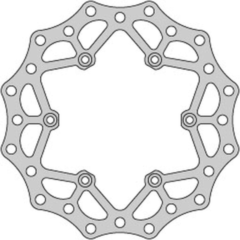 Тормозной диск задний KTM 2T/4T '91-21, HUSABERG, HUSQVARNA, GAS-GAS '21, WAVE ULTRA LIGHT (220X110X4MM) (6X6,5MM) (NG129,NG141)   DELTA BRAKING  ONL_DBD037D