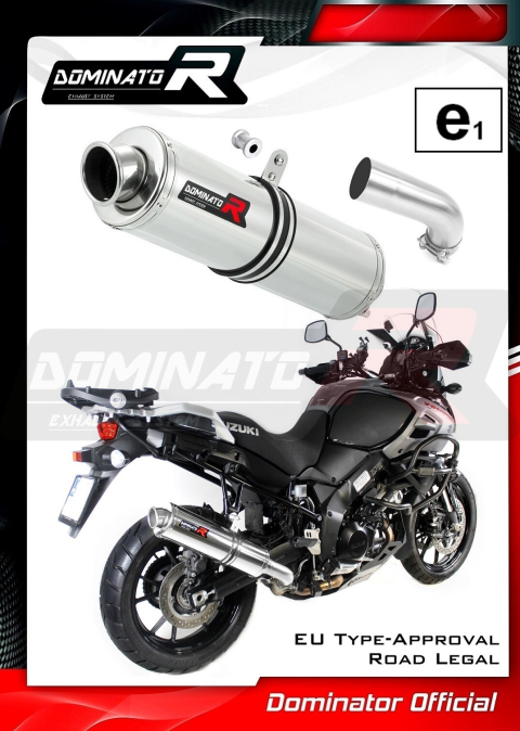 Прямоток DOMINATOR SUZUKI DL 1000 V-STROM 2017 - 2020 круглый