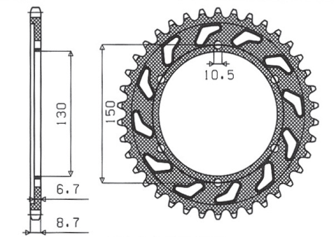 Приводная звезда SUNSTAR 1-5601 47 (JTR 859.47)
