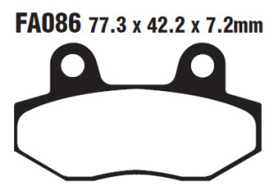 Тормозные колодки EBC SFA086HH