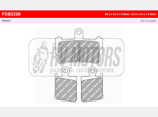 Тормозные колодки FERODO FDB2259ST