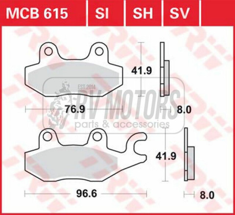 Тормозные колодки TRW LUCAS MCB615SI