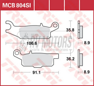 Тормозные колодки TRW LUCAS MCB804SI