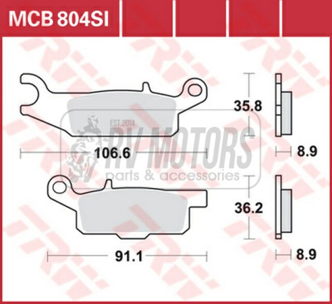 Тормозные колодки TRW LUCAS MCB804SI