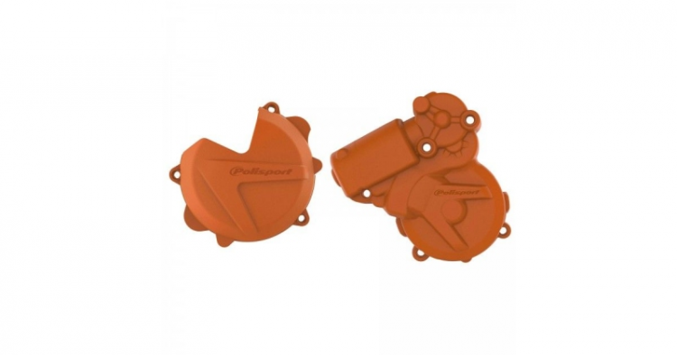 Накладка крышки статора/сцепления KTM EXC/XCW 250/300, HUSQVARNA TE 250/350 `13-16 цвет оранжевый 90967