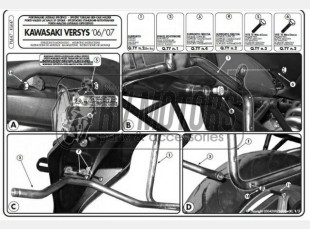 Крепления под боковые кофры KAPPA Monokey Kawasaki Versys 650 (06-09) KL447