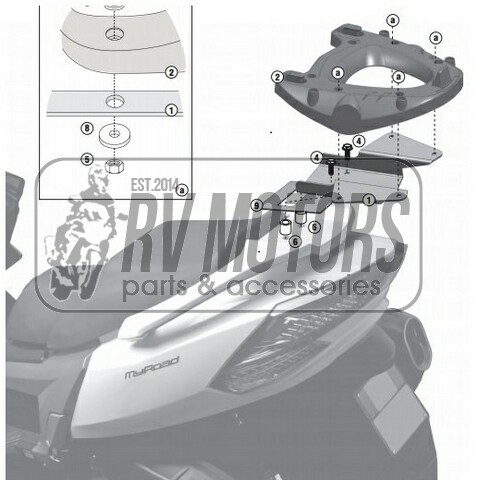 Кріплення кофра KAPPA (з майданчиком) Monokey Kymco Myroad 700 (11-14) KR6100