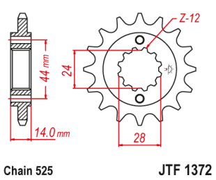 Приводная звезда JT JTF1372.17 (PBR 348)