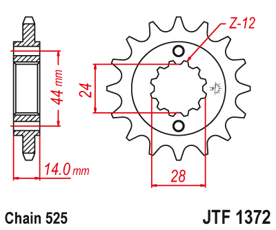 Привідна зірка JT JTF1372.17 (PBR 348)