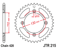 Приводная звезда JT JTR215.50 (PBR 4306)