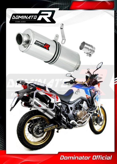 Прямоток DOMINATOR HONDA CRF 1000 L AFRICA TWIN 2015 - 2017 овальный